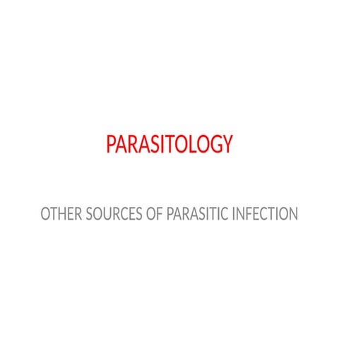 Medical Parasitology Lecture | PDF