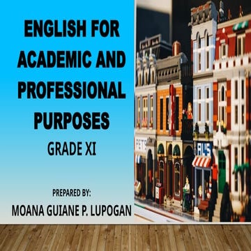 Engliosh for academic and professional purposes
