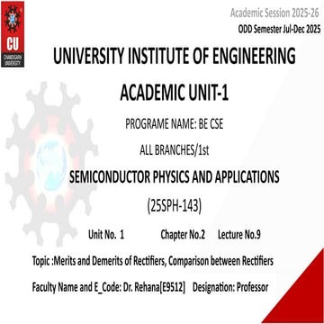 Semiconductor physics and its applications