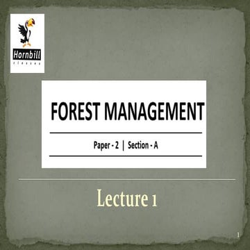 Forest management and their impacts and and benfits | PDF