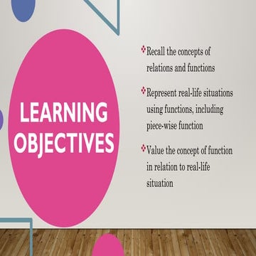 REPRESENTING REAL-LIFE  SITUATIONS USING FUNCTIONS