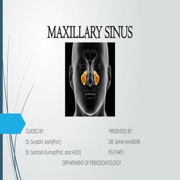 Maxillary sinus in periodontology   .pptx