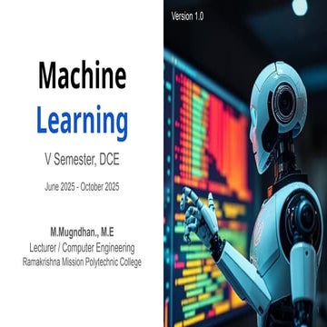 1.1. Machine Learning - Fundamentals and types