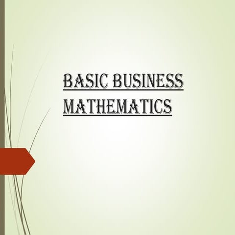 1.12 SIMPLE INTEREST general mathematics