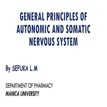 Introduction to Autonomic Nervous System Pharmacology | PPTX