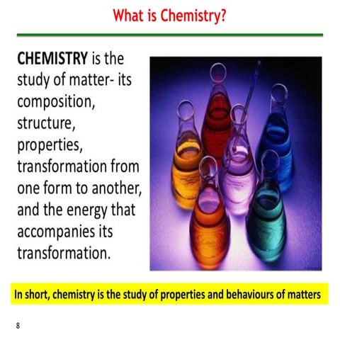 Introduction to Chemistry Lecture Slides for Lecture 1 | PDF