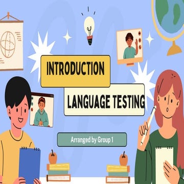 Introduction of Language Testing Group 1 | PDF