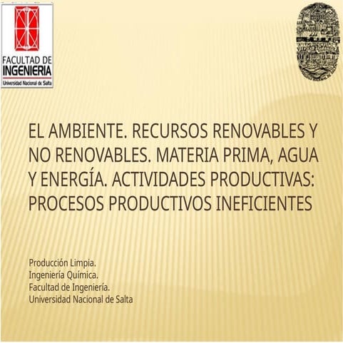 El ambiente desde la ingeniería química moderna