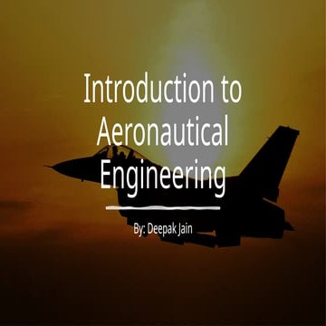 Introduction to aeronautical engineering