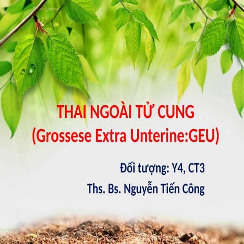 thai ngoài tử cung ppt dành cho y4, chuyên tu