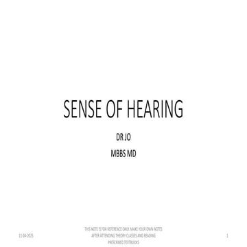 Sense of hearing , physiological anatomy anatomy ear | PDF