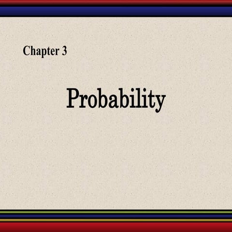1. Probability and statistics course undergraduate | PPT