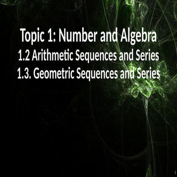 Presentation on IB 1.3 Geometric sequences | PPTX