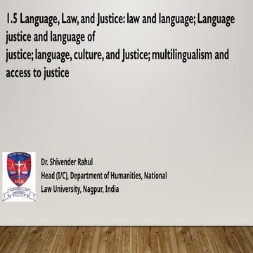language law and justice-language justice | PPTX