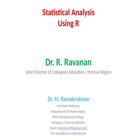 Introduction to R and R Studio | PDF