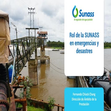 1. SUNASS_ROL DE LA SUNASS EN EMERGENCIA Y DESASTRES | PDF