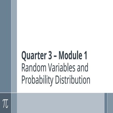 Random Variables (Statistics and Probability) | PPTX