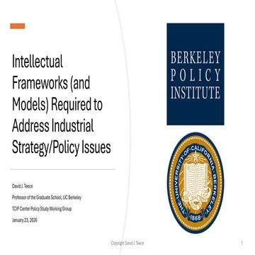 Intellectual Frameworks (and Models) Required to Address Industrial ...