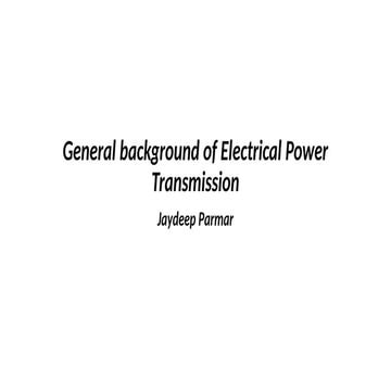 Introduction to electric power transmission and distribution | PPTX