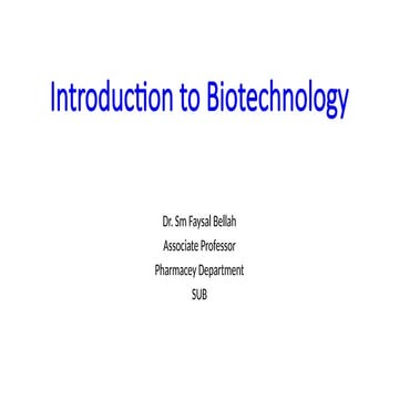 BIOTECHNOLOGY | PPTX