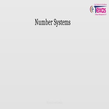 Comprehensive Overview of Number Systems and Data Representation ...