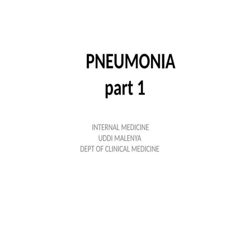 Pneumonia | PPTX