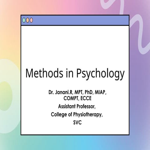 METHODS OF PSYCHOLOGY | PPTX