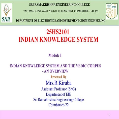 Comprehensive Overview of the Indian Knowledge System (IKS) and Its ...