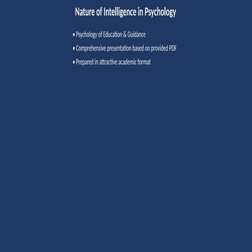 scope of intelligence and definition of intelligence | PPTX