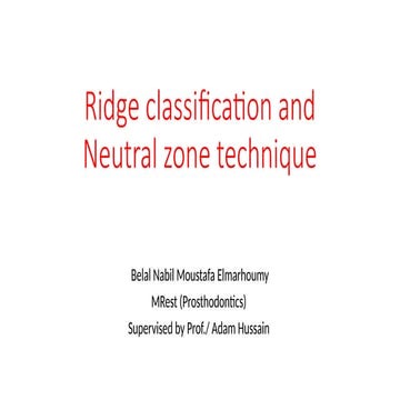 MANAGEMENT OF SEVERELY RESORBED RIDGES | PPTX