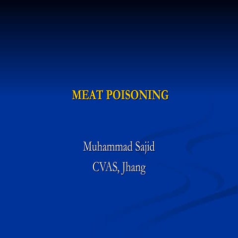 Spoilage of Meat and Meat products | PPTX