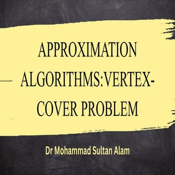 Vertex cover Problem | PPTX