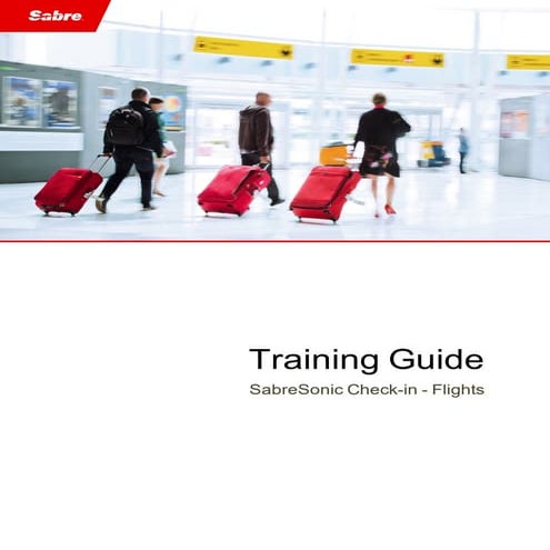 Comprehensive Training Guide for SabreSonic Check-in Flights Software | PDF