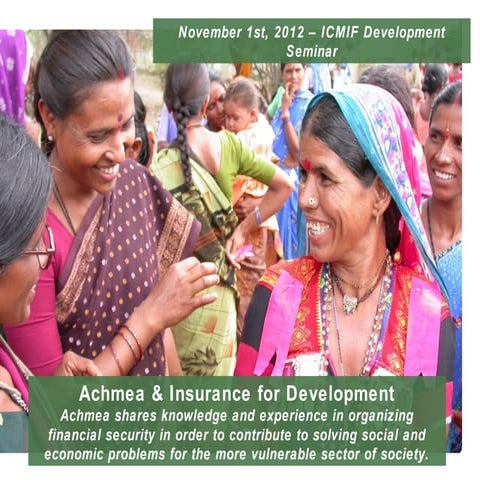 Achema and Insurance for Development