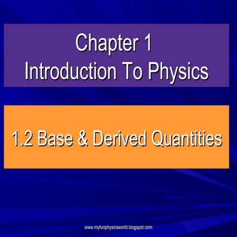 1.2  base derived quantities