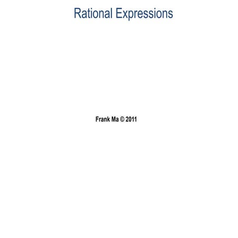 1.3 rational expressions