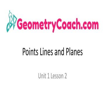 1-2 Points Lines and Planes | PDF