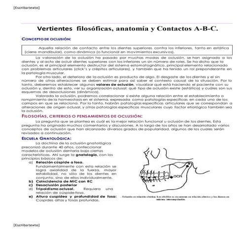 Resumen Final Oclusión Dental, RELACION CENTRICA, MAXIMA ...