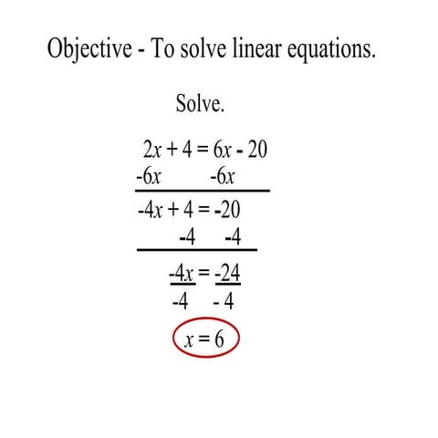 1.3 Solving Linear Equations