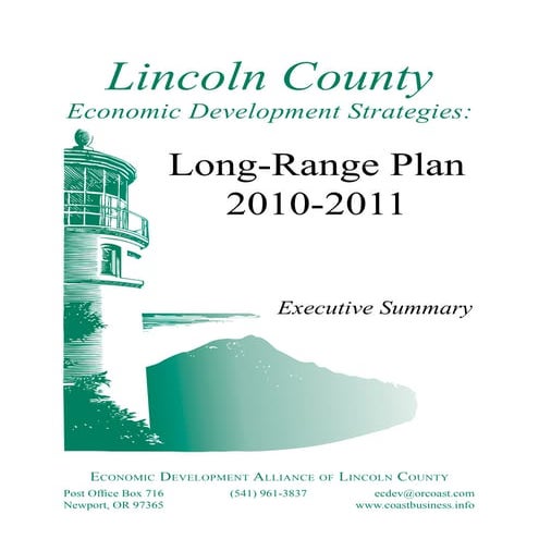 South Lincoln County, Economic Development Strategies