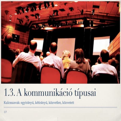 1.3. A kommunikáció típusai