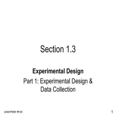 1 3 Experimental Design Ppt
