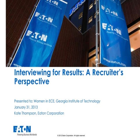 Interviewing for Results - Eaton Corporation