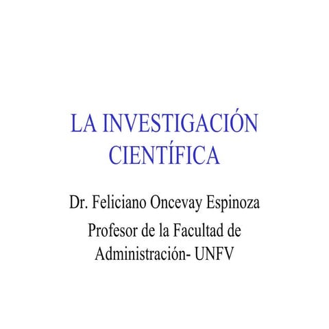 La investigación científica