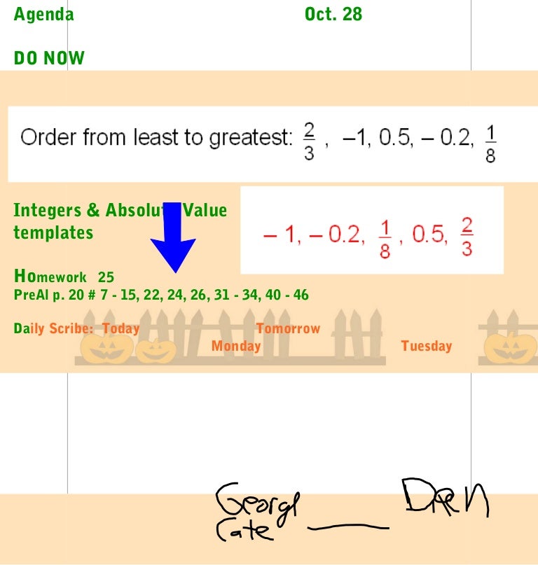 Chapter 1.4 Opposites, Integers & Absolute Value