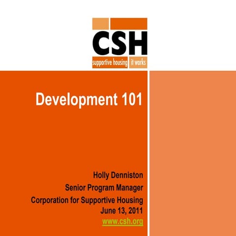Supportive Housing 101- March 18 Presentation Corporation for ...