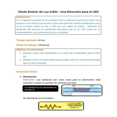 Diodo Emisor de Luz (LED) - Una Dirección para el LED | PDF
