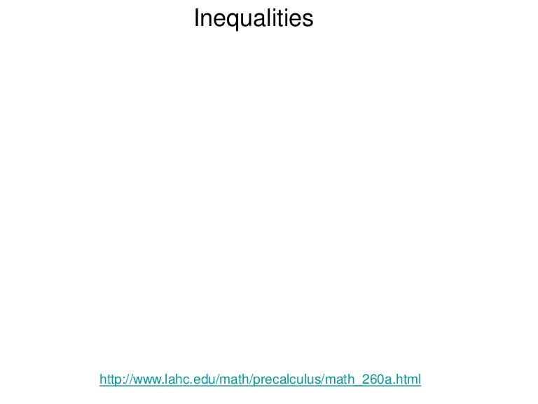 Sign Chart Method For Solving Inequalities