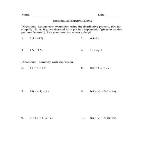1 6 distributive property day 2 | DOC