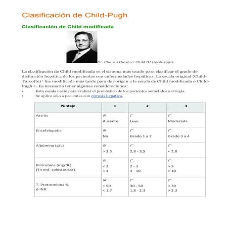 1.8 clasificación de child